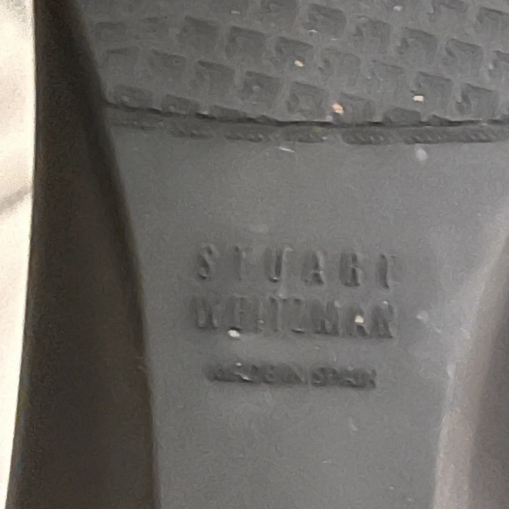Stuart Weitzman Black Leather Ankle Wedge Boots Ladies 8.5M Winter Quality Brand
